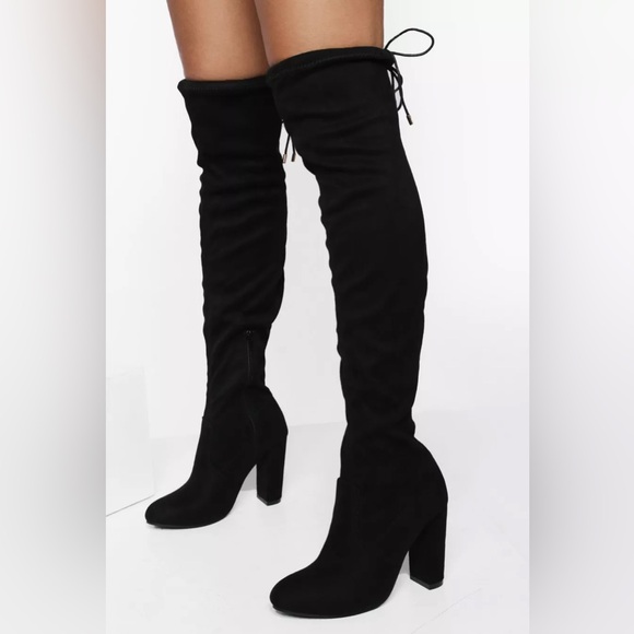 Over the Knee Suede Boots - Picture 1 of 3